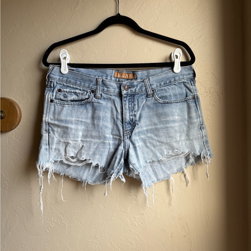 Abercrombie & Fitch Frayed Hem Jean Shorts